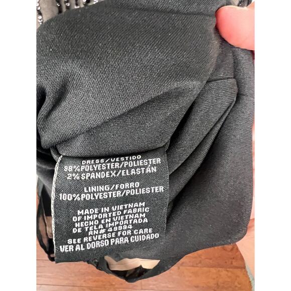 R&M Richard Black Sleeveless All Over Sequin Bodycon Dress 1920s Flapper Size 12 - Picture 7 of 8